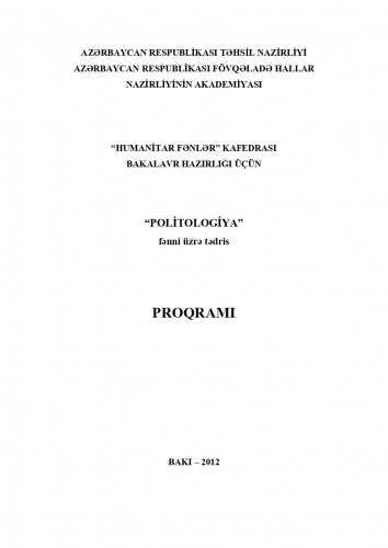 “POLİTOLOGİYA”