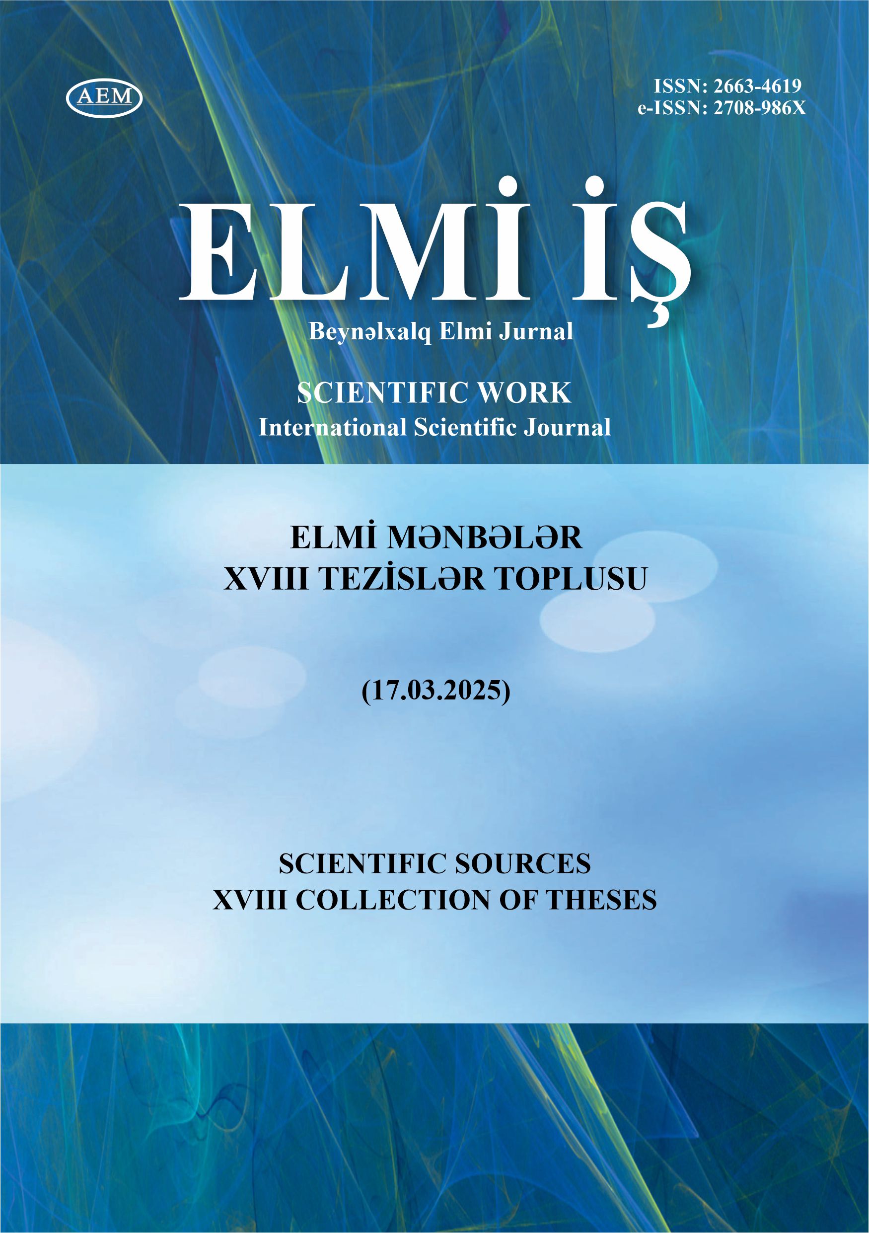 ELMİ MƏNBƏLƏR XVIII TEZİSLƏR TOPLUSU
